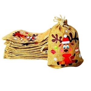 12 pcs Burlap pouch
